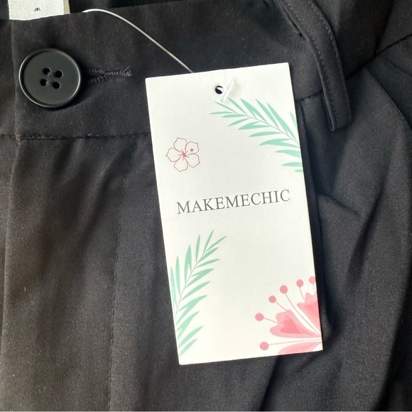 NWT MAKEMECHIC High Waist Pleated Front Stretch Wide Leg Pants - Picture 7 of 12